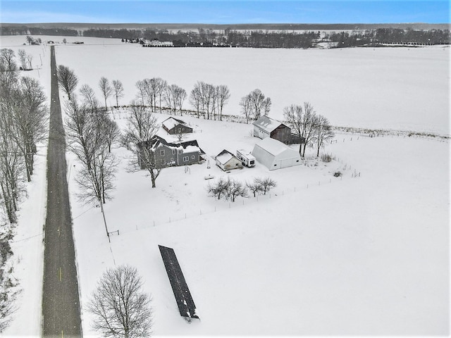 view of snowy aerial view