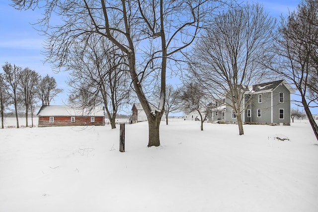 view of snowy yard