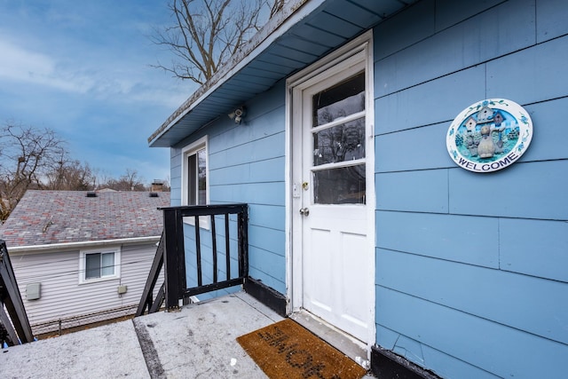 view of doorway to property