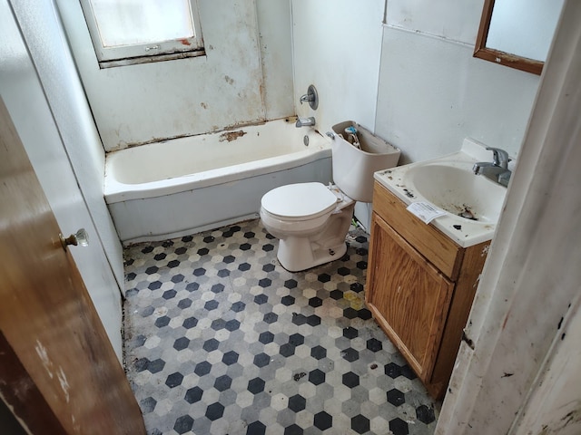 18401 Justine St, Detroit, MI 48234 - full bathroom featuring a bathing tub, vanity, toilet, and a shower