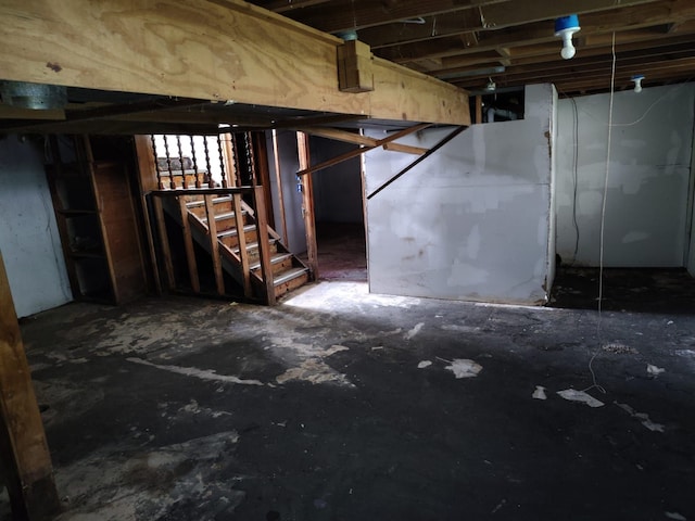 18401 Justine St, Detroit, MI 48234 - basement featuring stairway