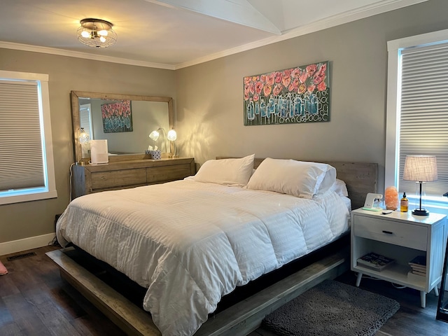 21865 Novi Rd, Northville, MI 48167 - bedroom featuring wood finished floors and ornamental molding