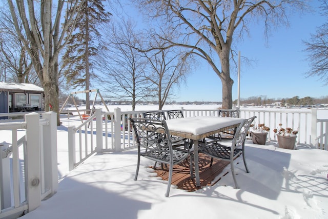 exterior space with outdoor dining area