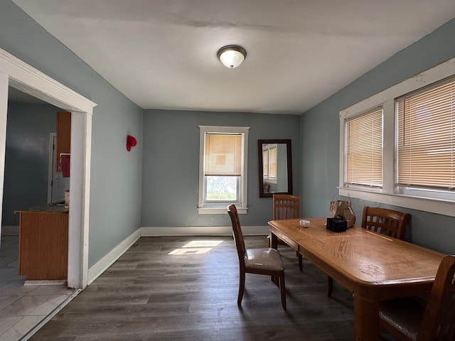 dining room featuring baseboards