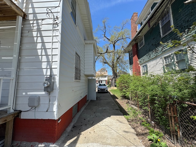 view of home's exterior featuring crawl space