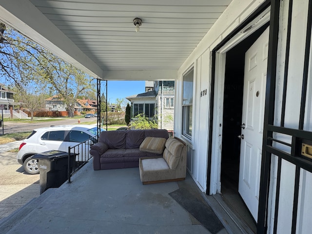 view of patio with a residential view
