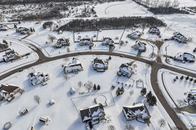 6440 Wailea Dr, Grand Blanc, MI 48439 - view of snowy aerial view