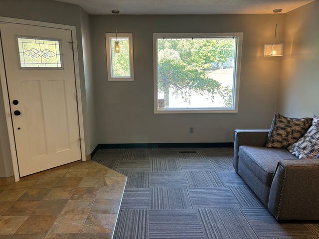 foyer with plenty of natural light and baseboards