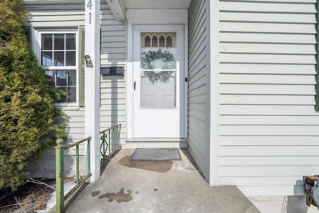 view of doorway to property