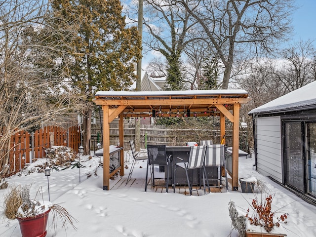 exterior space featuring fence