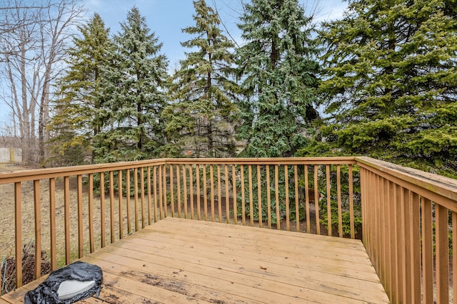 view of wooden deck