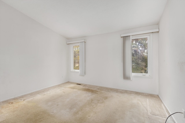 unfurnished room with carpet and plenty of natural light