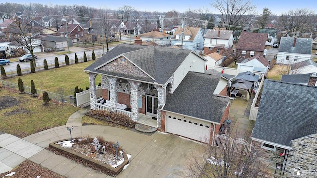 drone / aerial view featuring a residential view