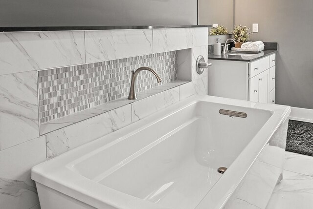 room details with vanity and a bath