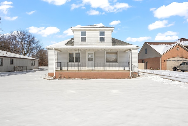 view of front of house with covered porch