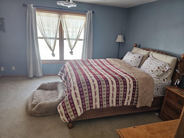 bedroom featuring carpet flooring