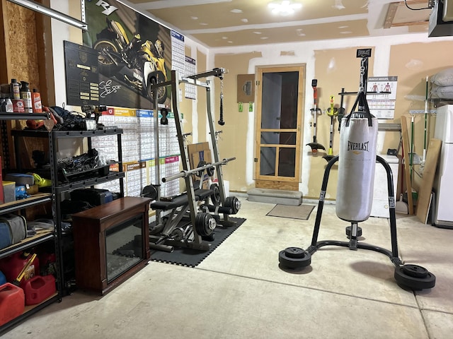 view of workout area