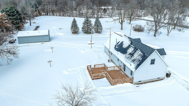 view of snowy aerial view