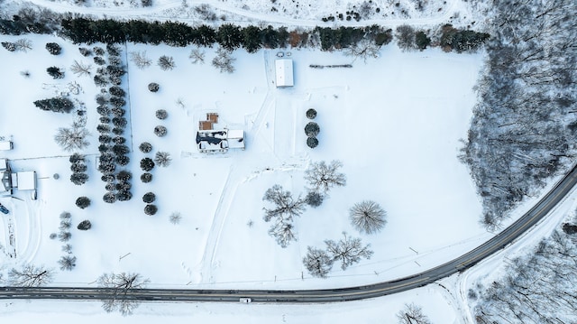 view of snowy aerial view