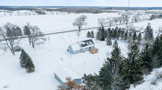 view of snowy aerial view