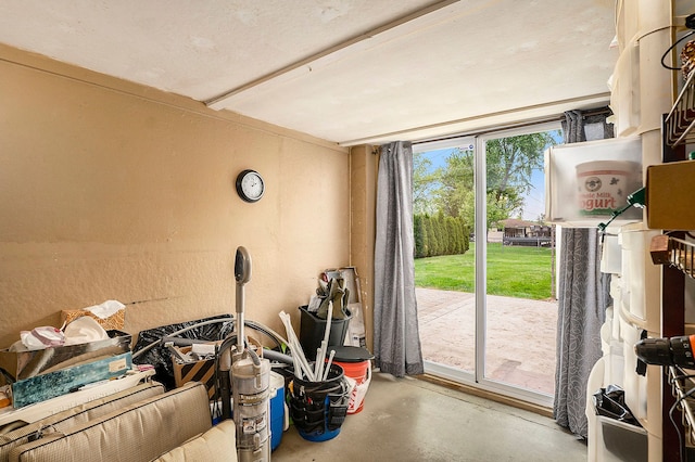 miscellaneous room with concrete floors