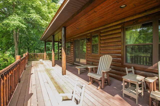 view of wooden terrace