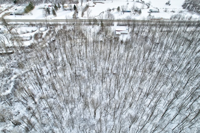 view of snowy aerial view