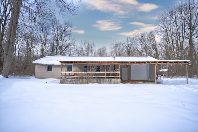 view of snow covered structure