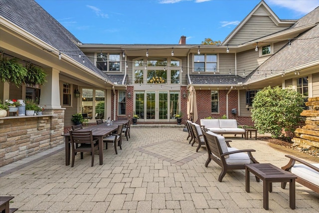 view of patio with an outdoor hangout area