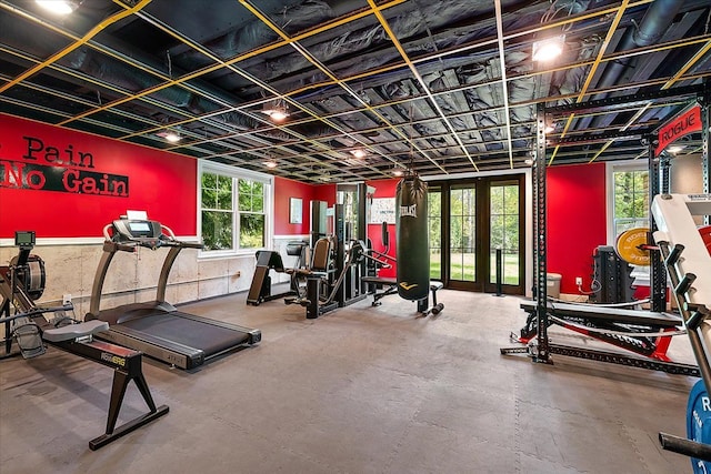 view of exercise room