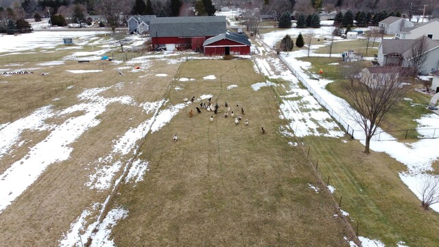 3342 Oak Grove Rd, Howell, MI 48855 - view of snowy aerial view