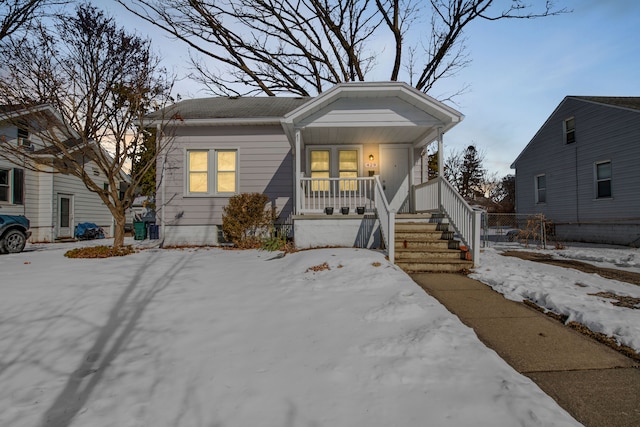 bungalow-style house with a porch