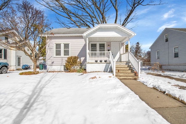 bungalow-style home featuring a porch