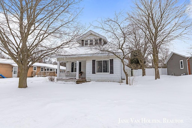 bungalow-style home with a porch