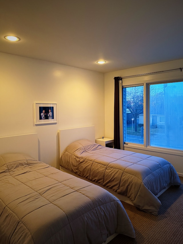 bedroom featuring recessed lighting