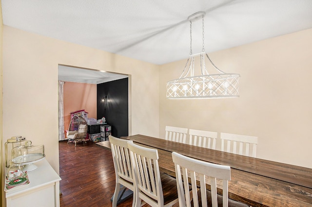 dining room with dark wood-style floors