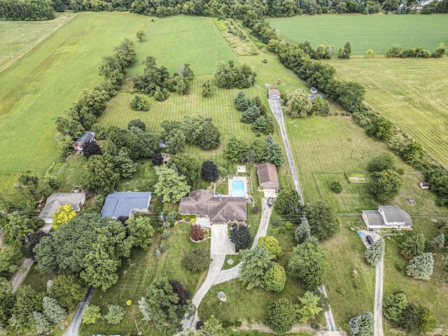 drone / aerial view featuring a rural view