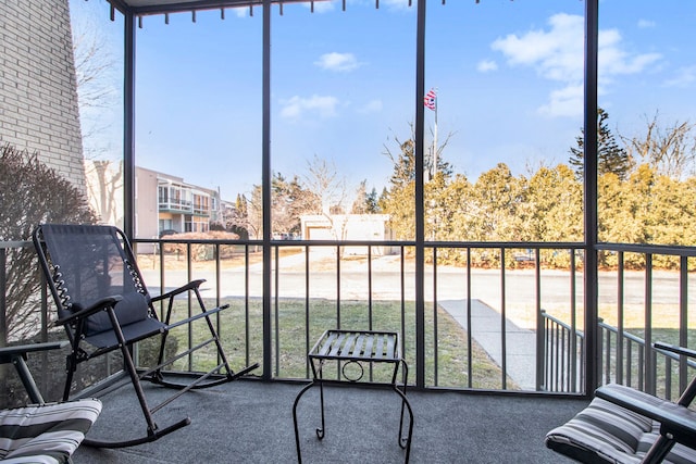 view of sunroom