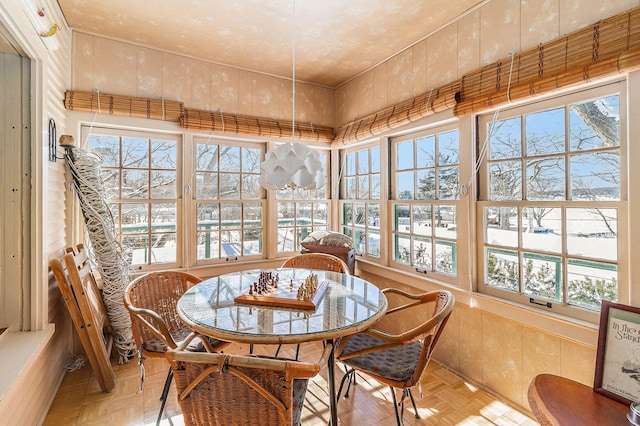 view of sunroom