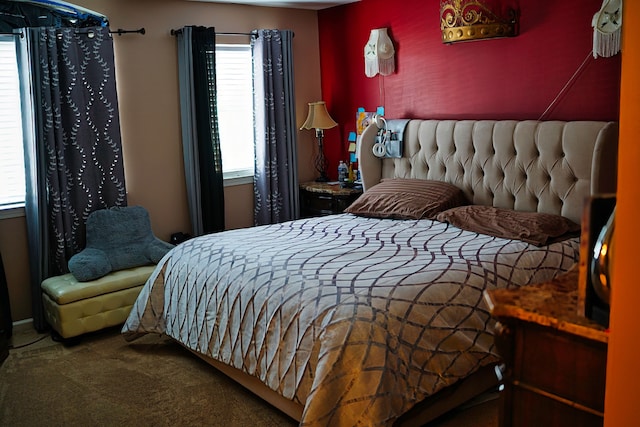 view of carpeted bedroom