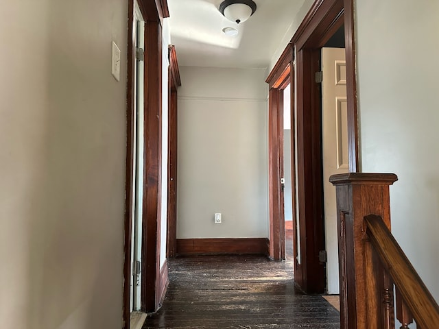 hallway featuring wood finished floors