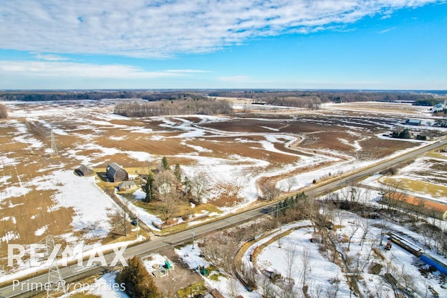 view of snowy aerial view