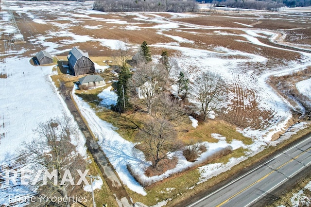 view of snowy aerial view