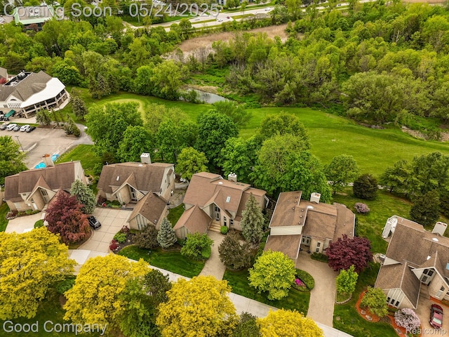 28036 Hickory Cir, Farmington Hills, MI 48331 - aerial perspective of suburban area featuring a nearby body of water