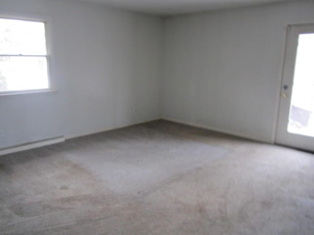 view of carpeted spare room