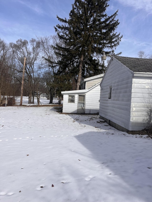 view of snowy yard