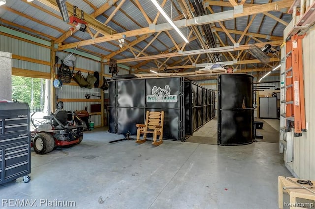 1286 Gray Fox Ct, Howell, MI 48843 - garage featuring metal wall