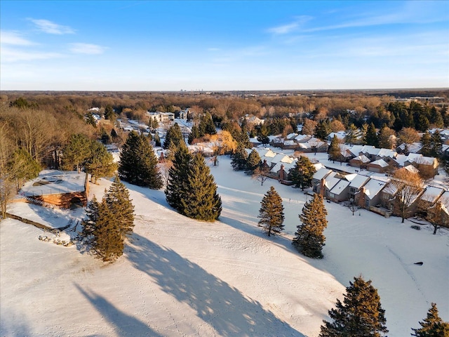 drone / aerial view with a residential view