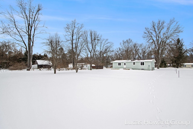 view of snowy yard