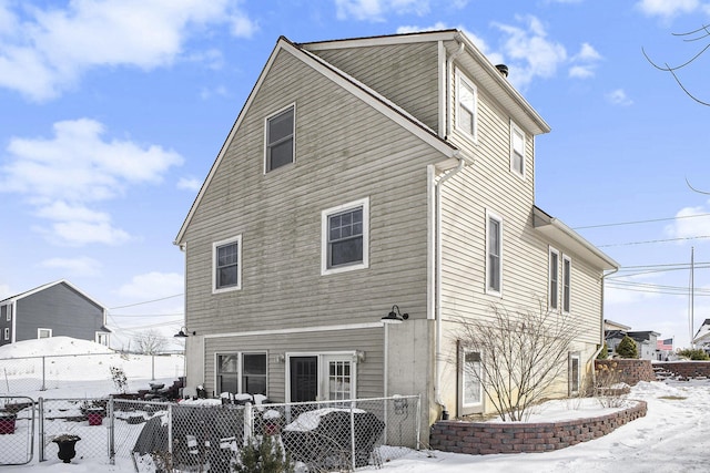 exterior space with a fenced front yard